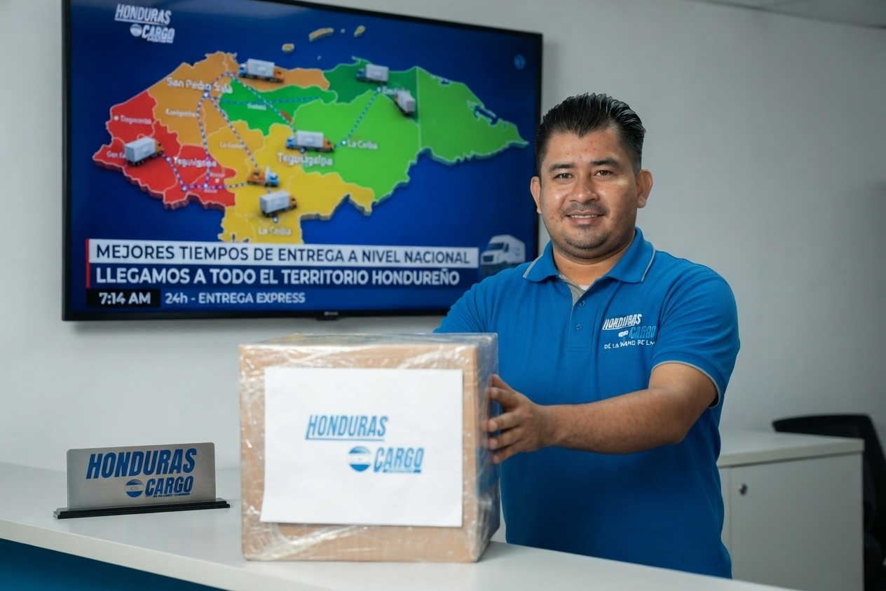 Camión Honduras Cargo en ruta de entrega